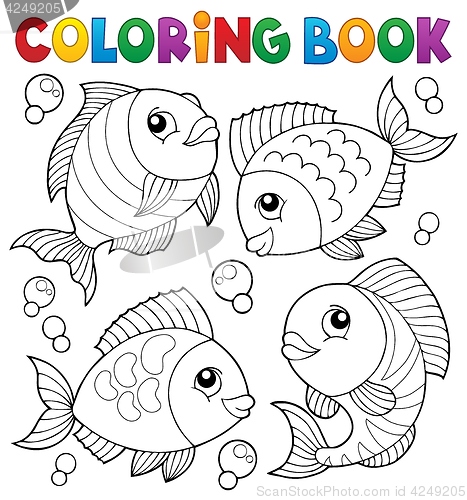 Image of Coloring book with fish theme 4