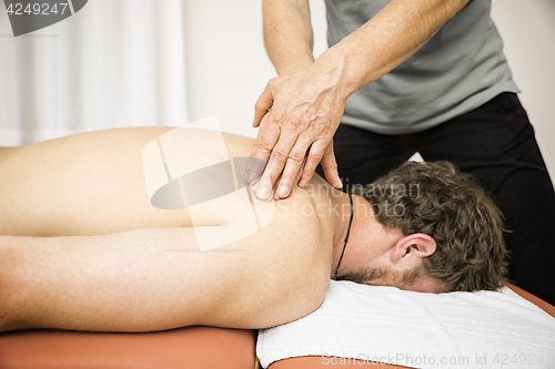 Image of young man at the physio therapy