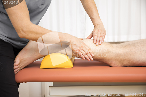 Image of young man at the physio therapy