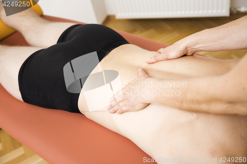 Image of young man at the physio therapy