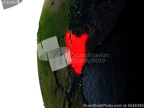 Image of Sunset over Kenya from space