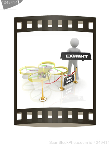 Image of Drone, quadrocopter, with photo camera at the technical exhibiti