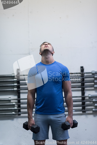 Image of weight training fitness man