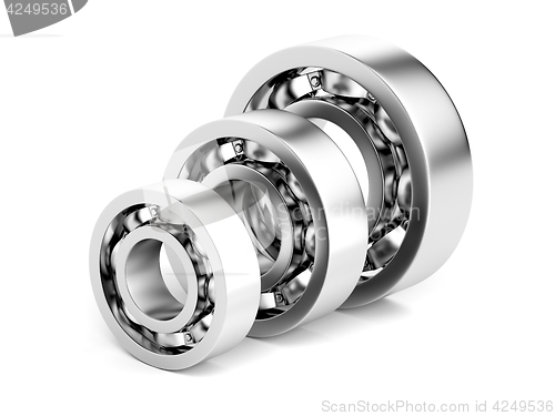 Image of Three different ball bearings