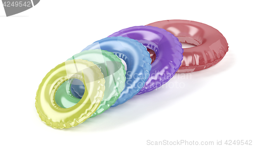 Image of Colorful swim rings