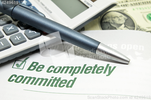 Image of Be completely committed