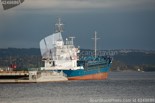 Image of Industrial dock with ship