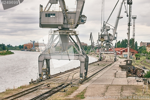 Image of Dock with cranes