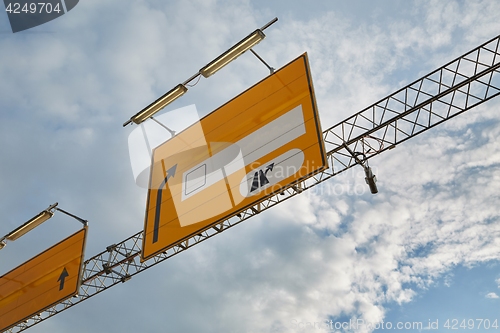 Image of Direction signboard on a highway