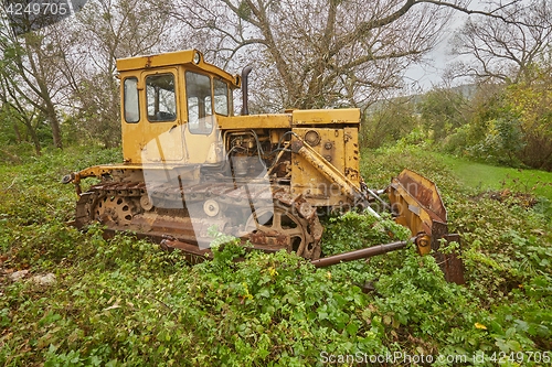 Image of Old excavator parts