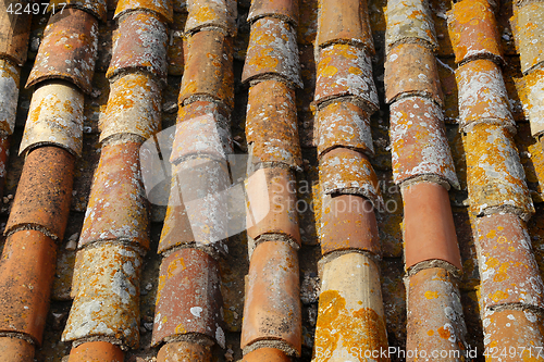 Image of Tiled roof background