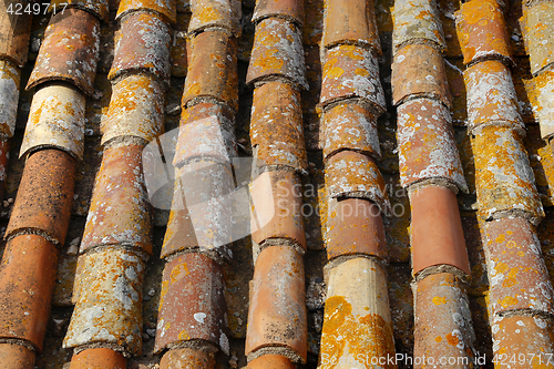Image of Tiled roof background