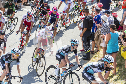 Image of The Peloton in Mountains - Tour de France 2015