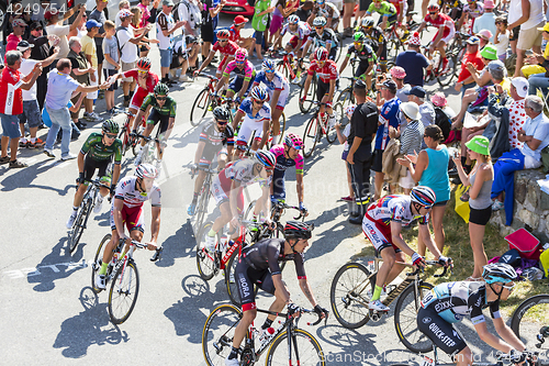 Image of The Peloton in Mountains - Tour de France 2015