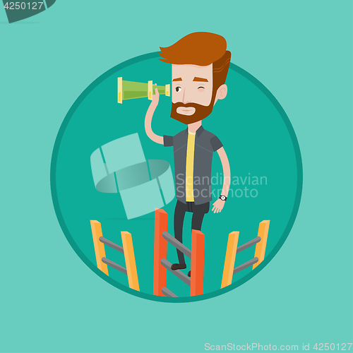 Image of Businessman looking for business opportunities.