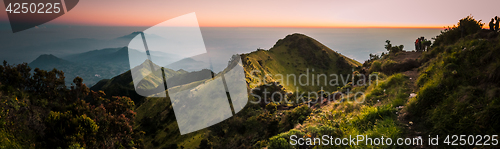 Image of Panoramic photo of Mount Merbabu