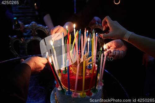 Image of Blazing Amazing Birthday Candles. Happy Birthday.