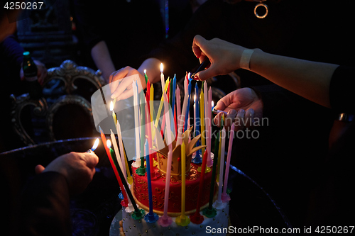 Image of Blazing Amazing Birthday Candles. Happy Birthday.