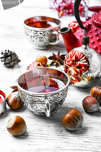 Image of Christmas tea with cranberry