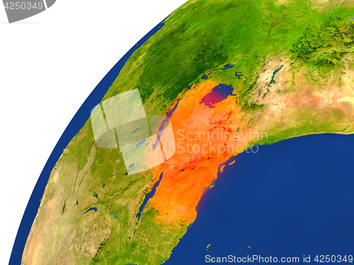 Image of Country of Tanzania satellite view