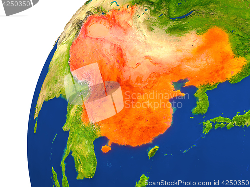 Image of Country of China satellite view