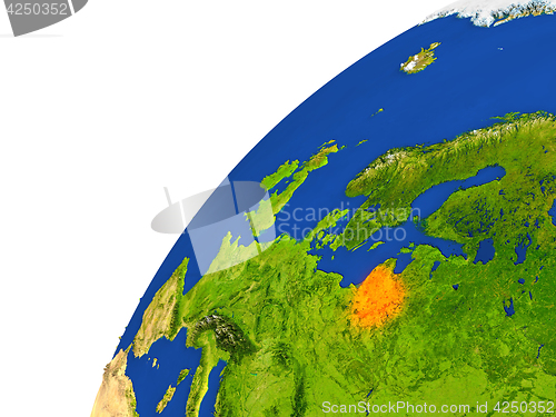 Image of Country of Lithuania satellite view