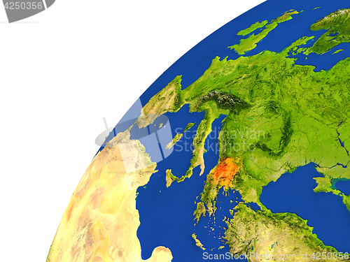 Image of Country of Macedonia satellite view