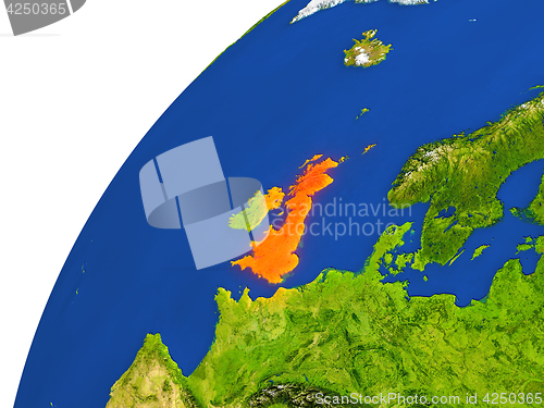 Image of Country of United Kingdom satellite view