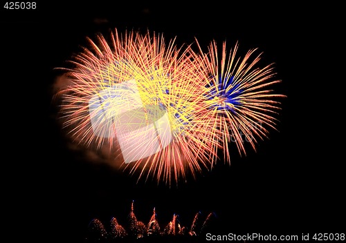 Image of Fireworks Lighting up the Sky