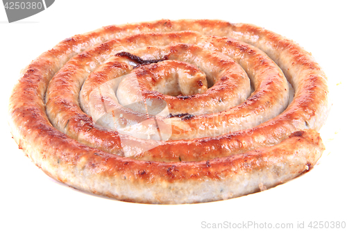 Image of spiral grilled sausage 