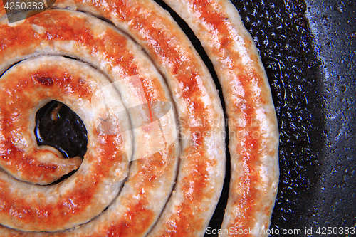 Image of spiral grilled sausage 