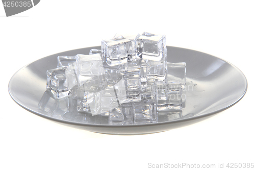 Image of ice cubes on the plate