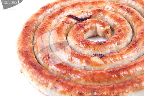 Image of spiral grilled sausage 