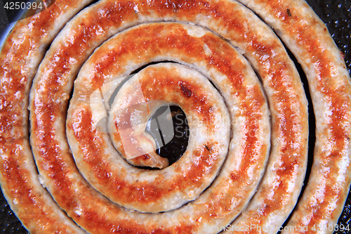 Image of spiral grilled sausage 
