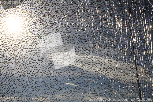 Image of damaged glass texture