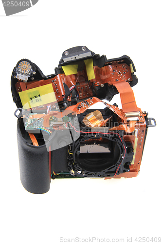 Image of damaged dslr photo camera