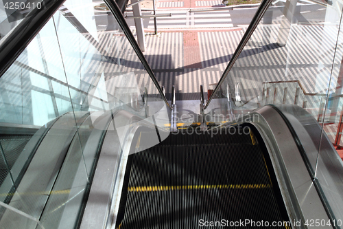 Image of detail of escalator