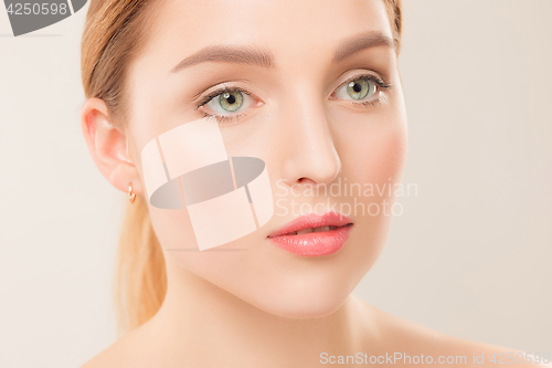 Image of Beautiful Girl face. Perfect skin