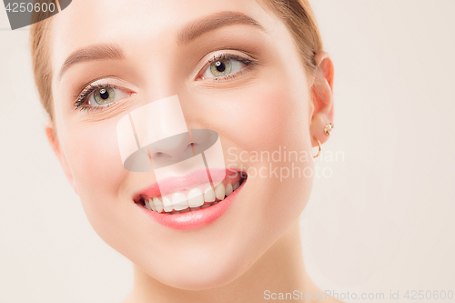 Image of Beautiful Girl face. Perfect skin