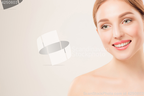 Image of Beautiful Girl face. Perfect skin