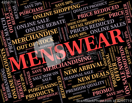 Image of Menswear Word Represents Mans Men\'s And Person