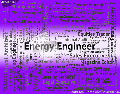 Image of Energy Engineer Indicates Power Source And Career