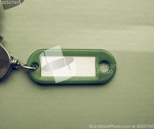 Image of Vintage looking Green keyring