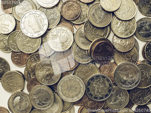 Image of Vintage Euro coins