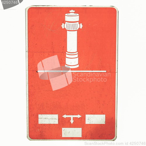Image of Vintage looking Fire hydrant sign