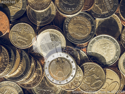 Image of Vintage Euro coins