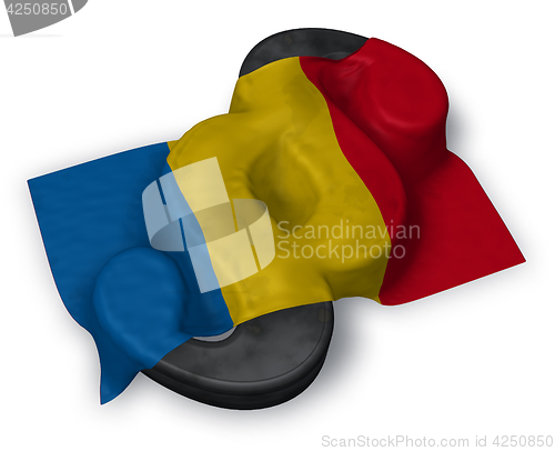 Image of paragraph symbol and flag of romania - 3d rendering