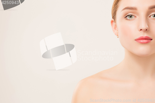 Image of Beautiful Girl face. Perfect skin