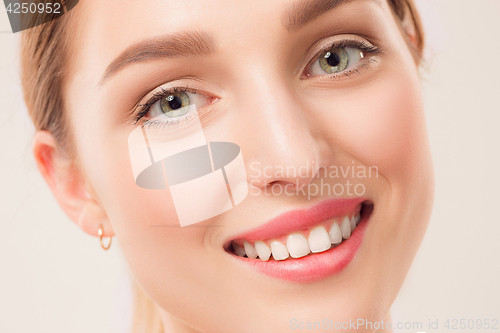 Image of Beautiful Girl face. Perfect skin