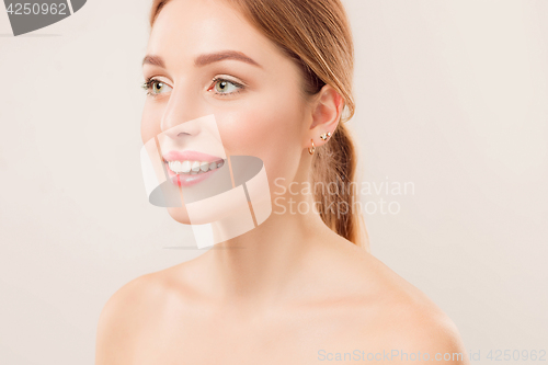 Image of Beautiful Girl face. Perfect skin